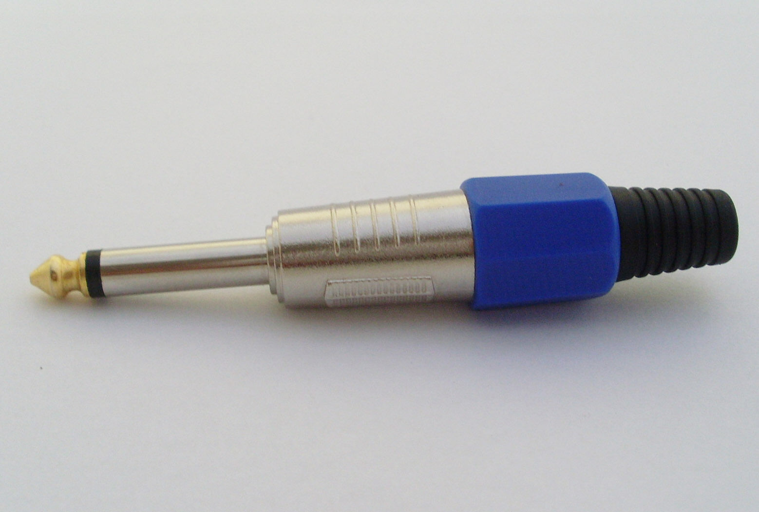 20pcs 1/4 6.3mm MONO Metal Plug with Blue/Black Plastic