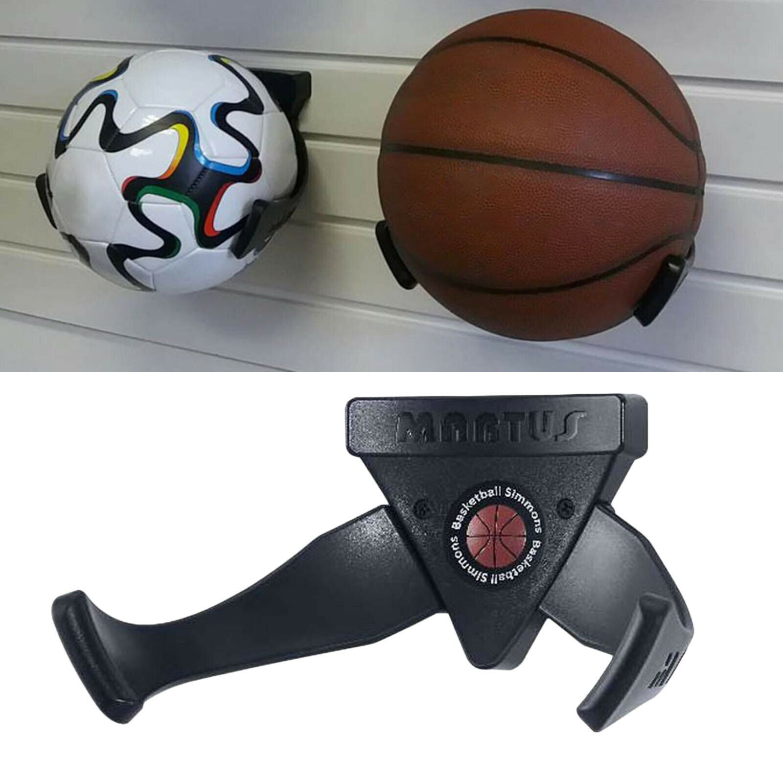 Sports Ball Holder Rack Claw Design Basketball Wall Storage for Soccer Rugby