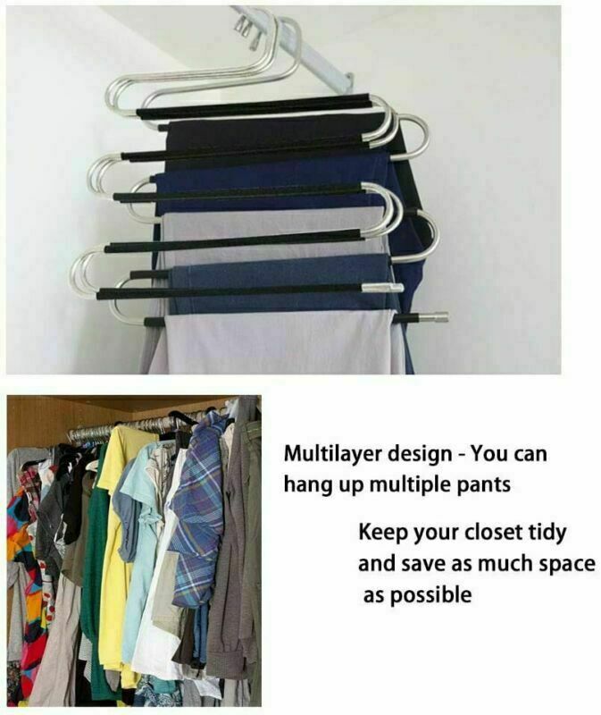 Multi-Layer Clothes Hanger For Trousers Towels Scarves Storage Closet
