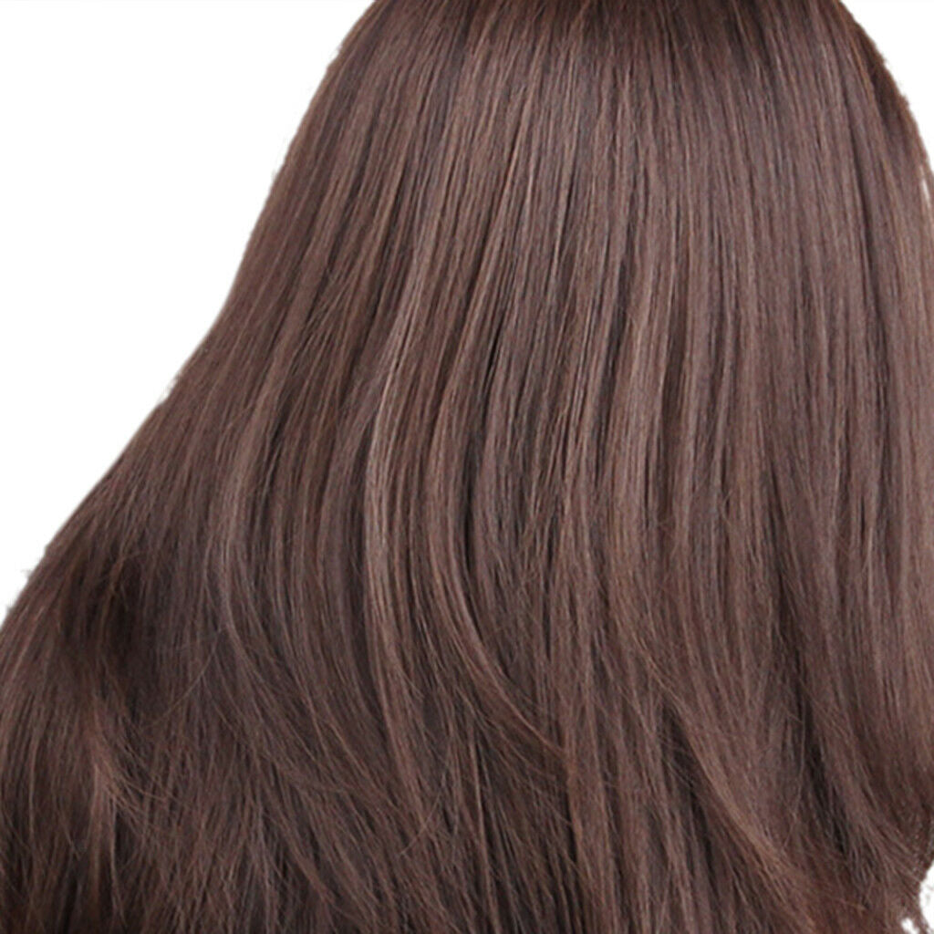 20" Layered Charming Long Brown Hair Synthetic Wig Women's Party Fashion Wigs