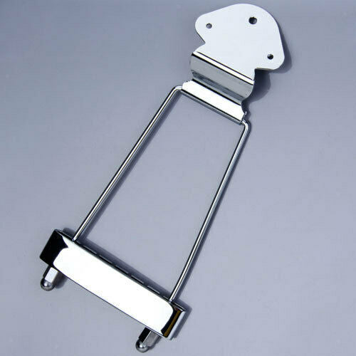 Chrome-plated trapezoid tailpiece bridge for 6-string LP guitar parts
