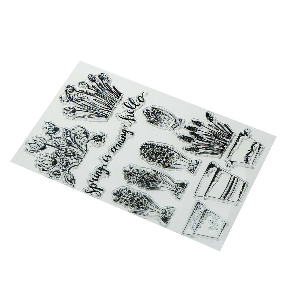 Beautiful Cactus and Flower Pot Rubber Stamp Scrapbooking PhotoAlbumDecora.l8