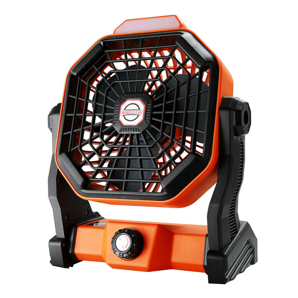 USB Small Solar Fan LED Light Home Tabletop Desk Personal Fan for Travel Tents