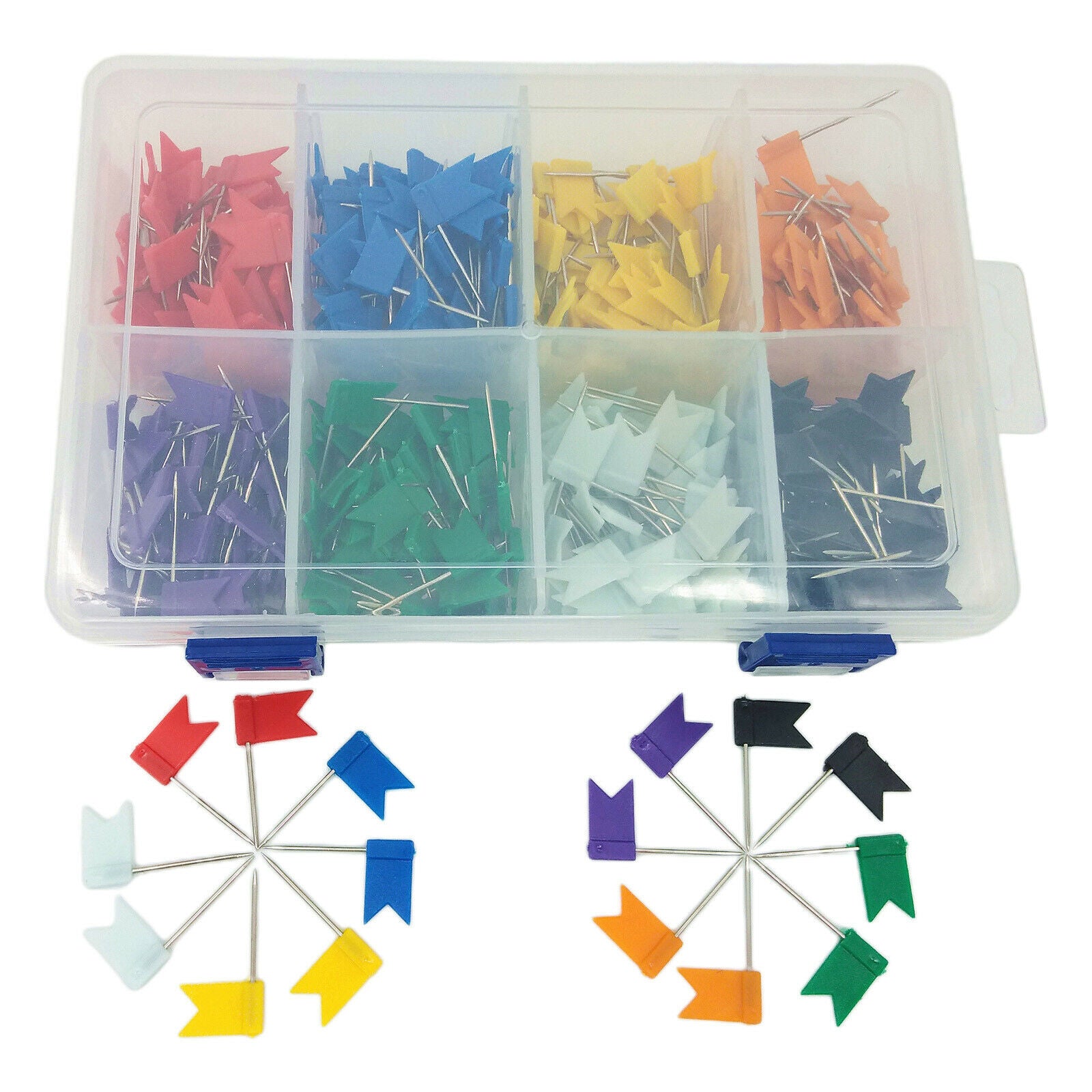 400pcs Flag Push Pin Travel Thumb Tack Home Office Decorative Map Tacks