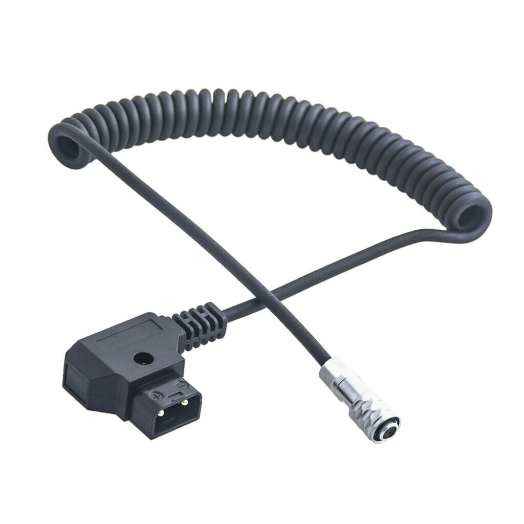 D-Tap to 2 Pin Female Plug Connector Spring Power Cable for BMPCC 4K Camera
