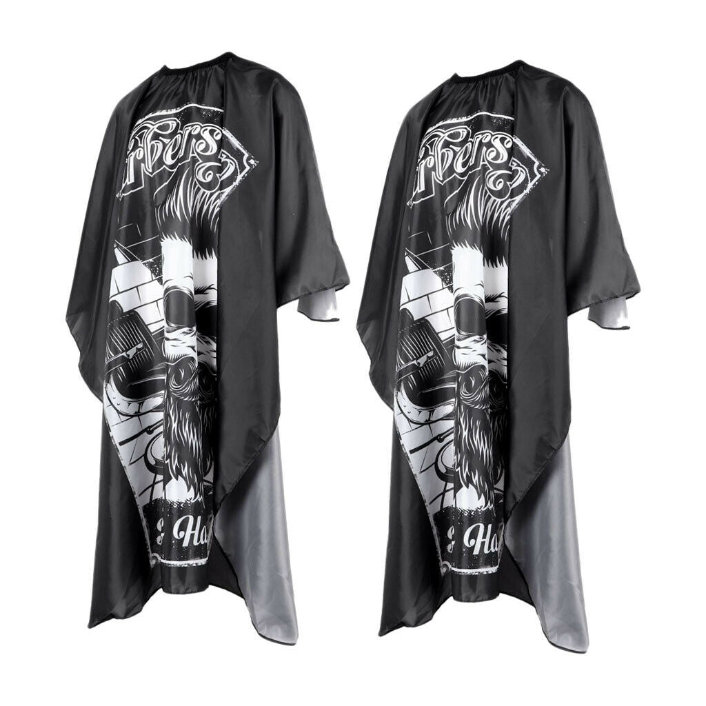 of 2 Fabric Anti-static Shampoo Cape Apron Gown for Hair Perming Styling 02