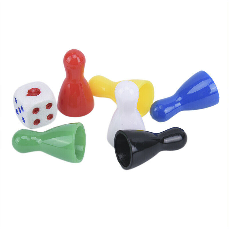 6Pcs Plastic Chess Dice Set for Card Games for Kids  Birthday Gift Accessorie_DD