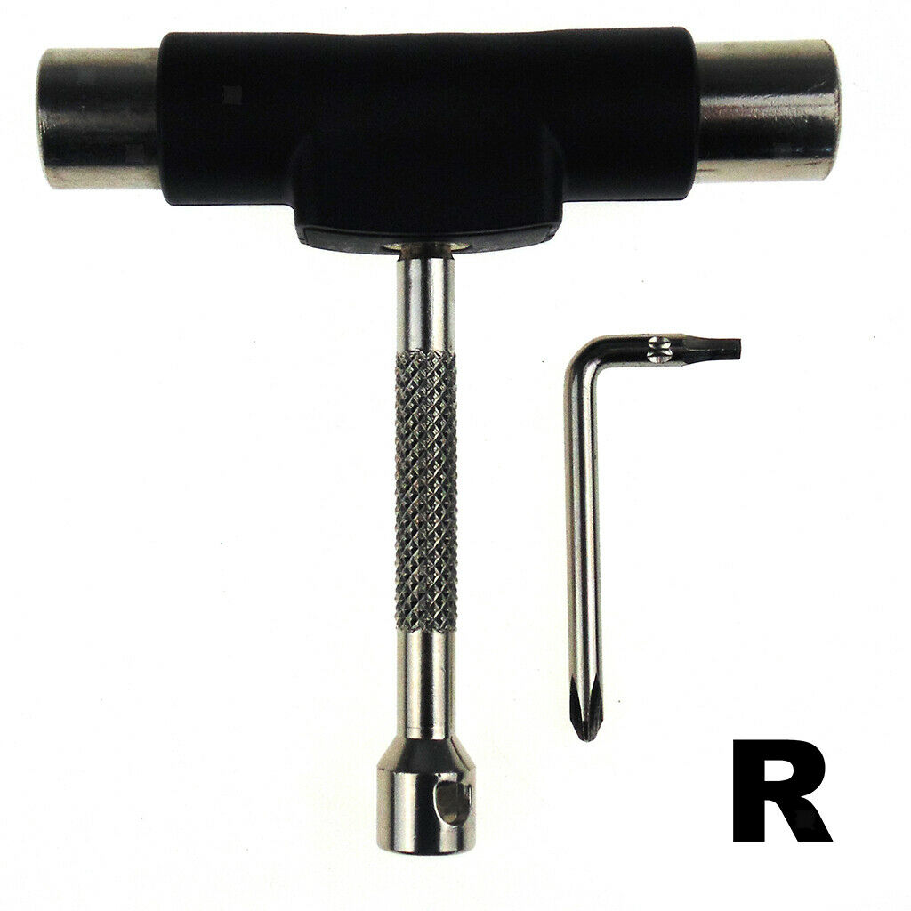 Skateboard Skates Assembly Repair Tool Wrench w/ 3/8", 1/2", 9/16" Socket
