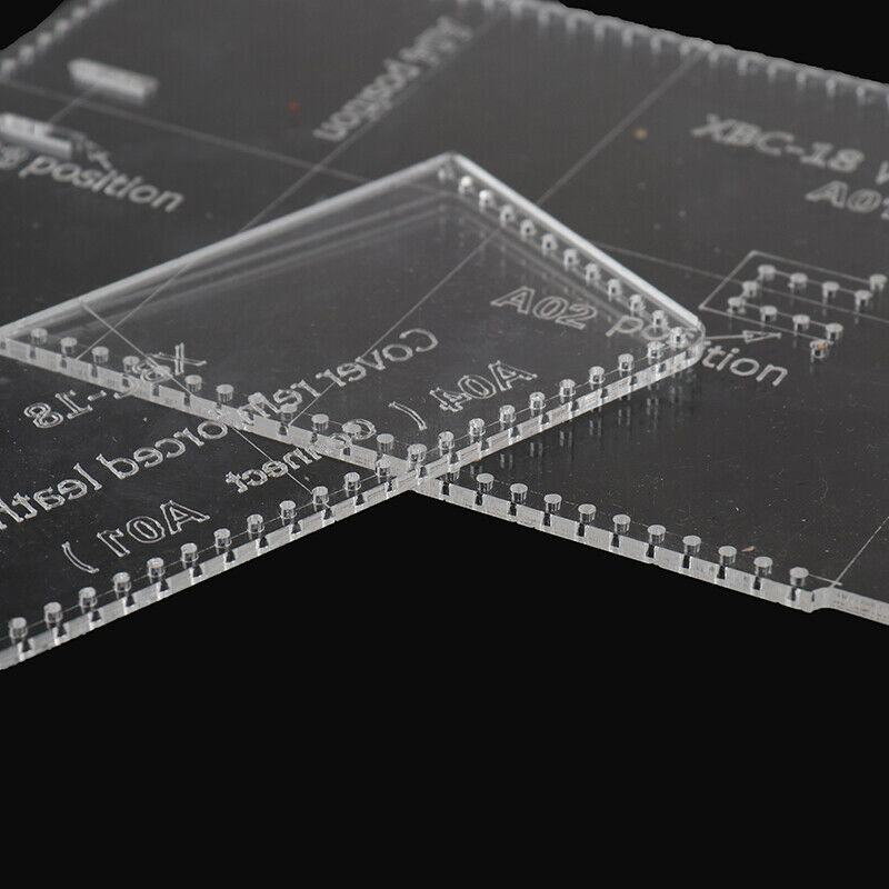 1Set Acrylic Clear Template Pattern Tool For Wallet Messager Bag Leather .l8