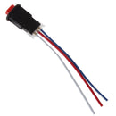 Dual Double Flash Emergency Lamp Signal Button Switch 3 Wires Built-in Lock