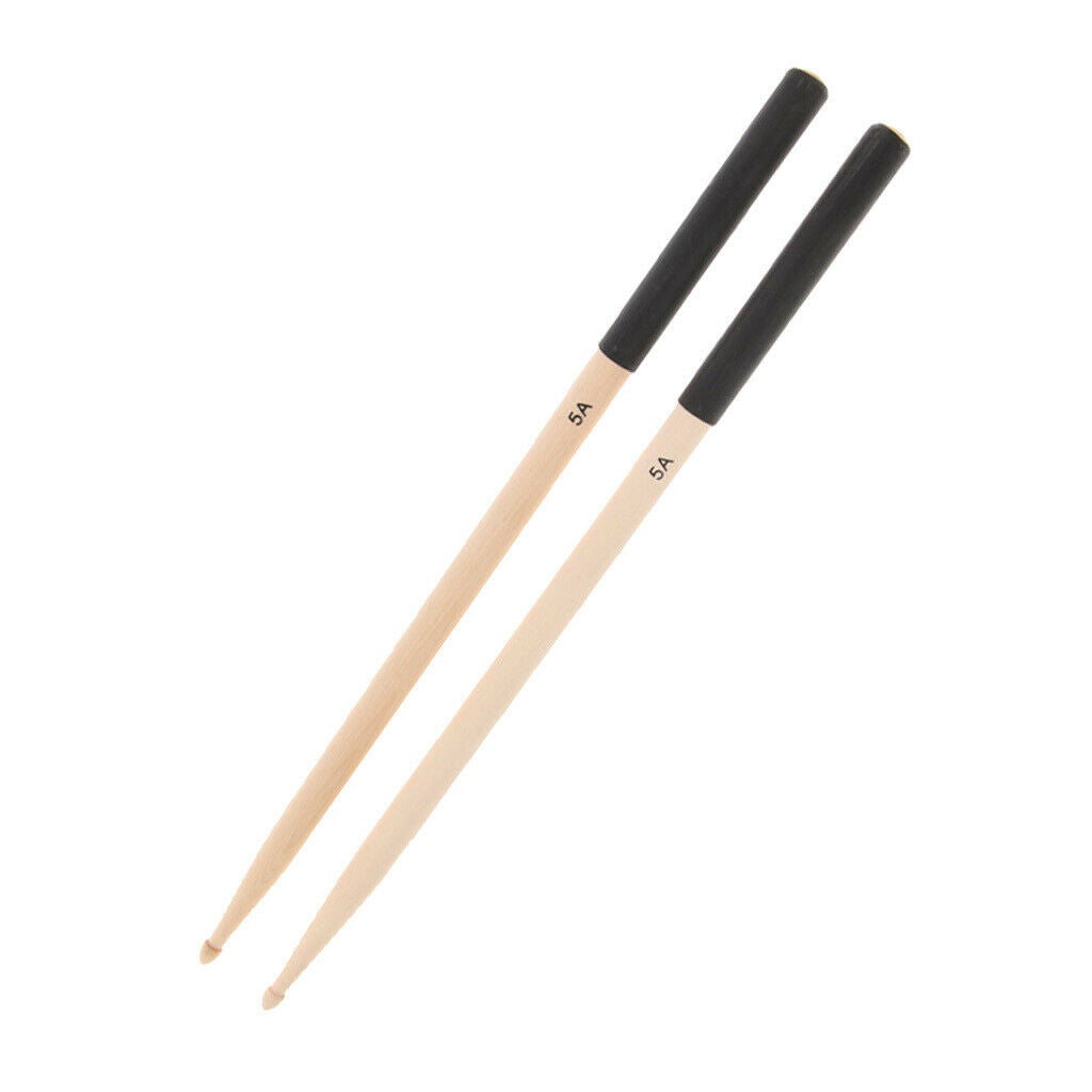 1 Pair Maple Drum Mallet Drumstick for Percussion Instrument Parts Black