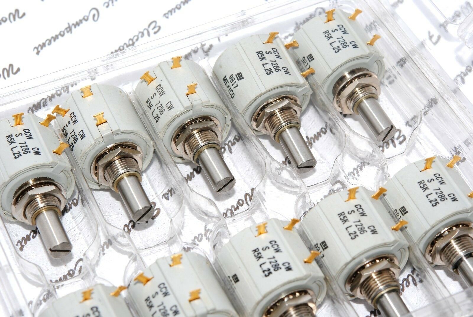 1pcs - Bi Technologies 5K Wirewound Potentiometer 7286R5KL.25 10 Multi-Turn