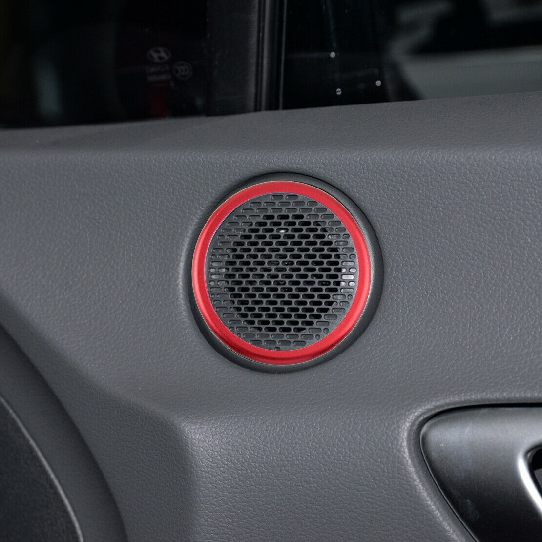 2pcs Inner Front Door Speaker Decor Cover Trim Fit For Hyundai Sonata 2020-2021