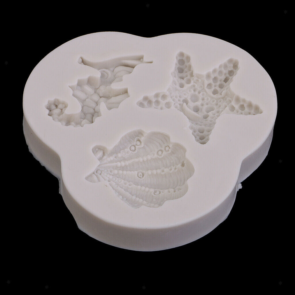 Sea Shell Mold Chocolate Silicone Mold Fondant Cake Decor Mold DIY