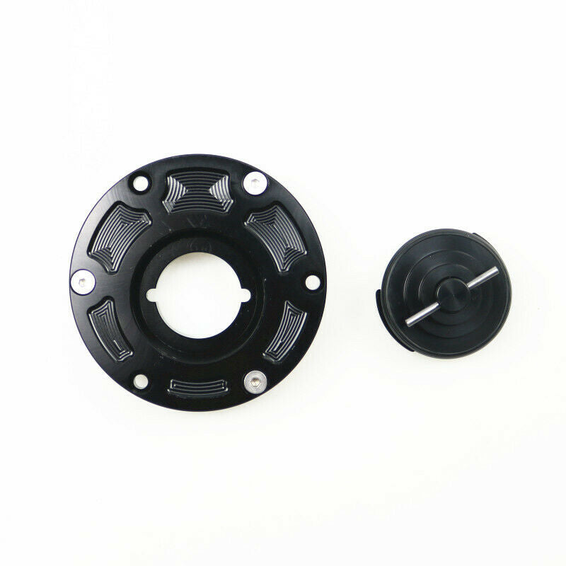 Black CNC Fuel Tank Cap Cover For Street Bike Kawasaki Z250 Z300 Ninja 250 300