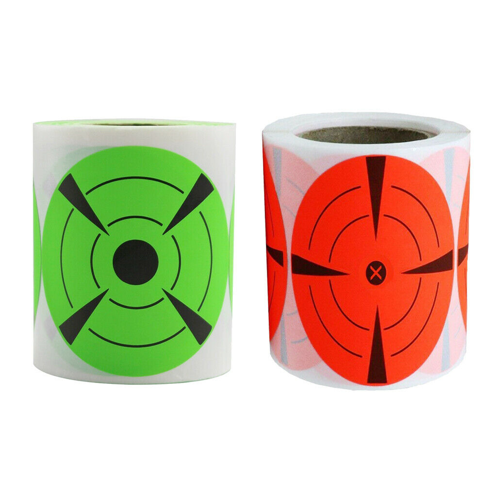 250Pcs/Roll Shooting Targets Gun Range Pasters 3inch Circle Adhesive Stickers