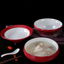 Style 4-10inch Melamine Soup Bowl Salad Plates Rice Spoon Anti-drop A