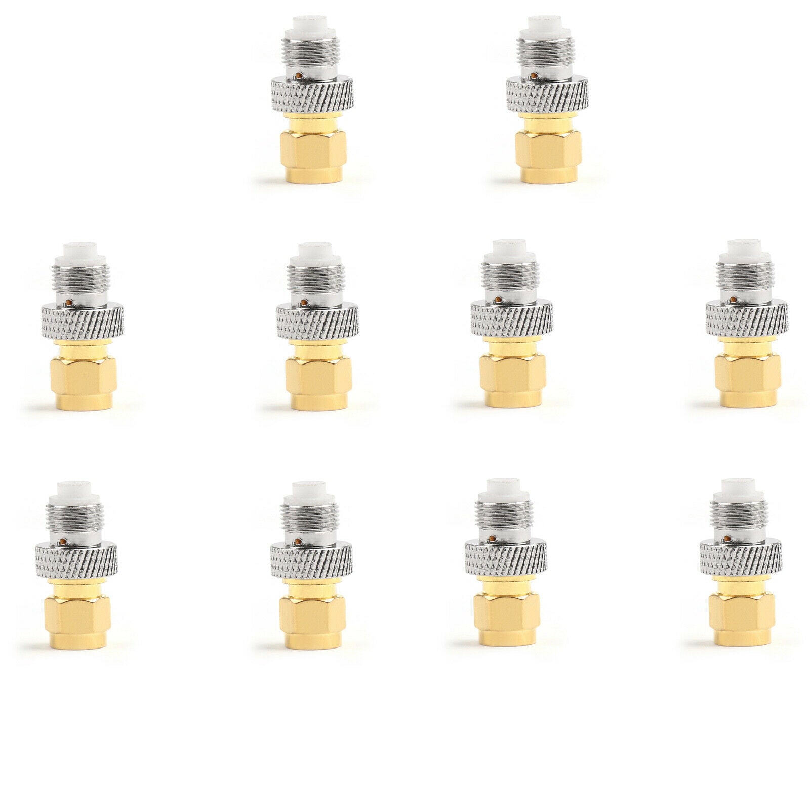 10pcs FME Female Jack to SMA Male Plug Straight RF Coax Adapter Converter CA