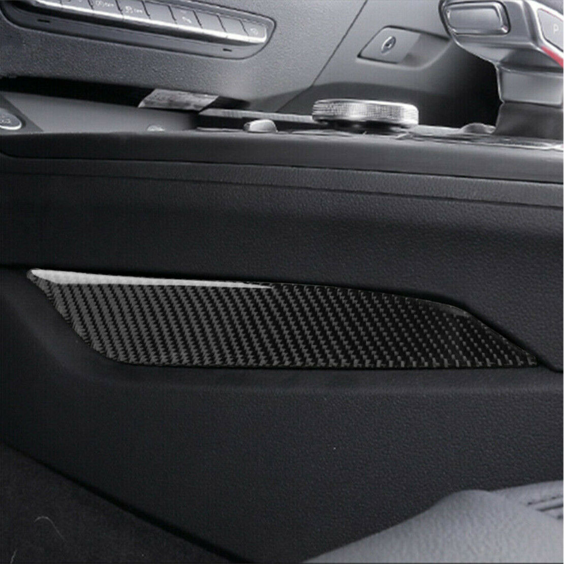 Real Carbon Fiber Gear Shift Side Panel Cover Trim fit For Audi A4 B9 17-19