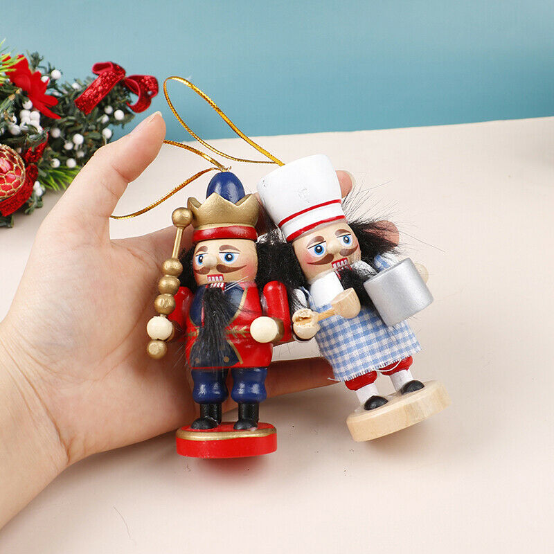 1Pc 10CM Nutcracker Puppet Soldier Christmas Decoration Pendant Home OrnamenBDA