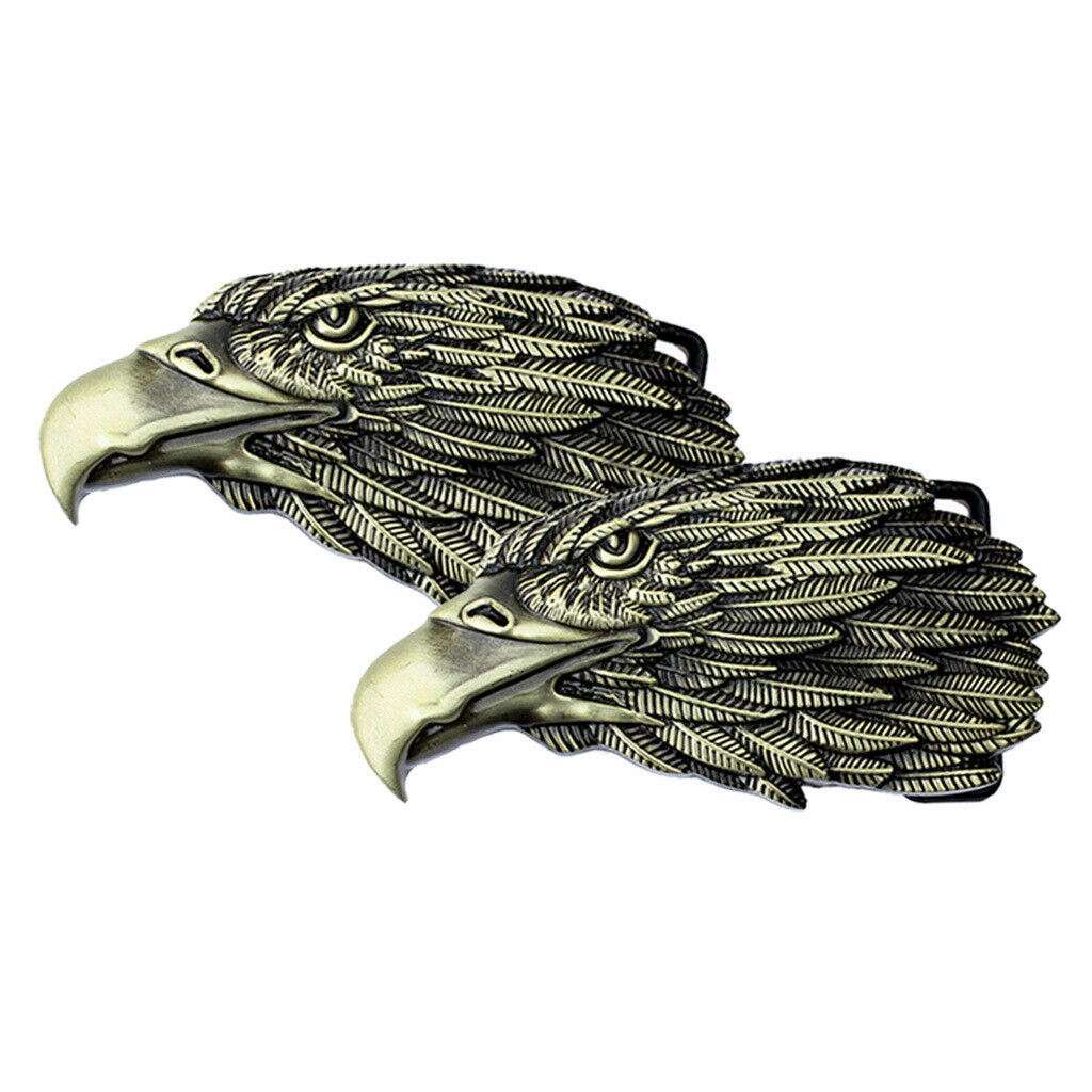 2x Big Cool Frenzy Eagle Head Shaped Belt Buckle for West Cowboy
