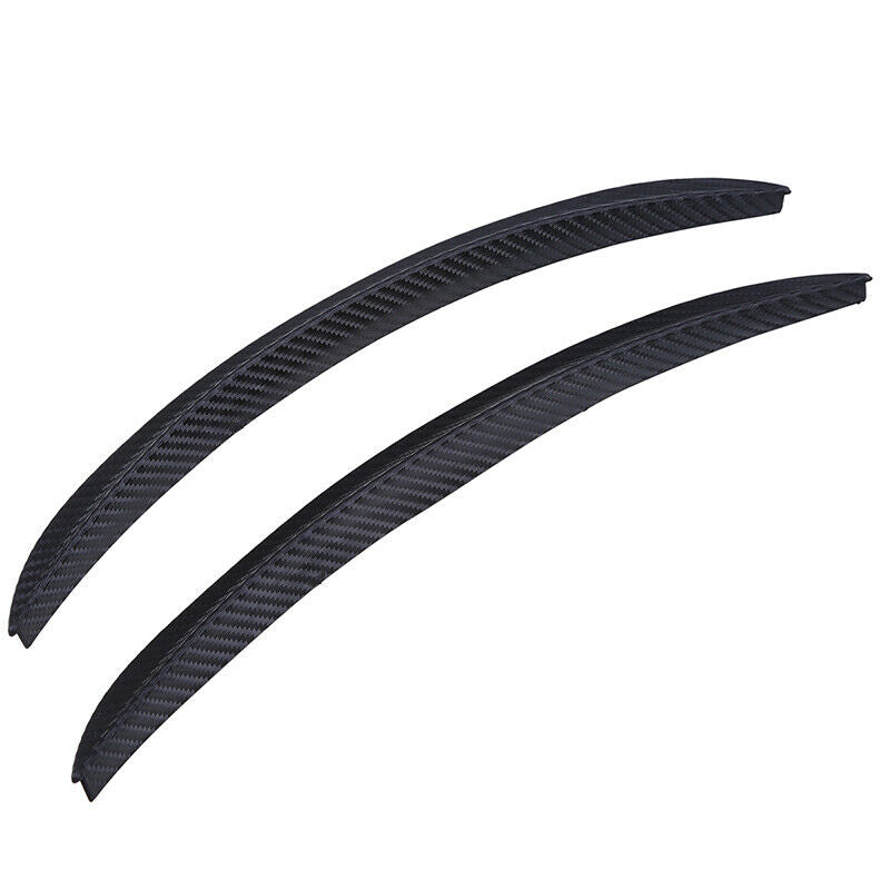 Pair Carbon Fiber Car Wheel Eyebrow Arch Trim Cover Strip Protector Universal