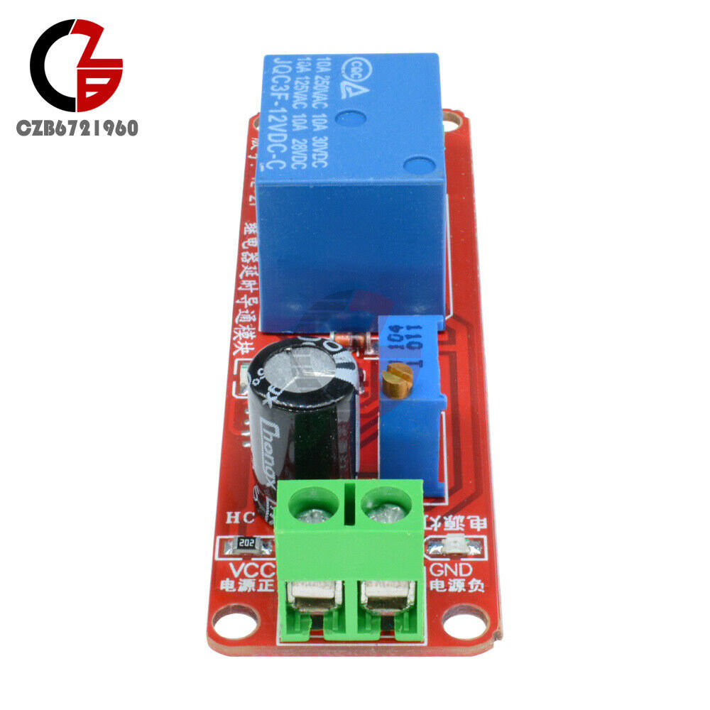 10PCS NE555 DC 12V Conduction Delay Relay Shield Module Timer Switch 0 to 10 Sec
