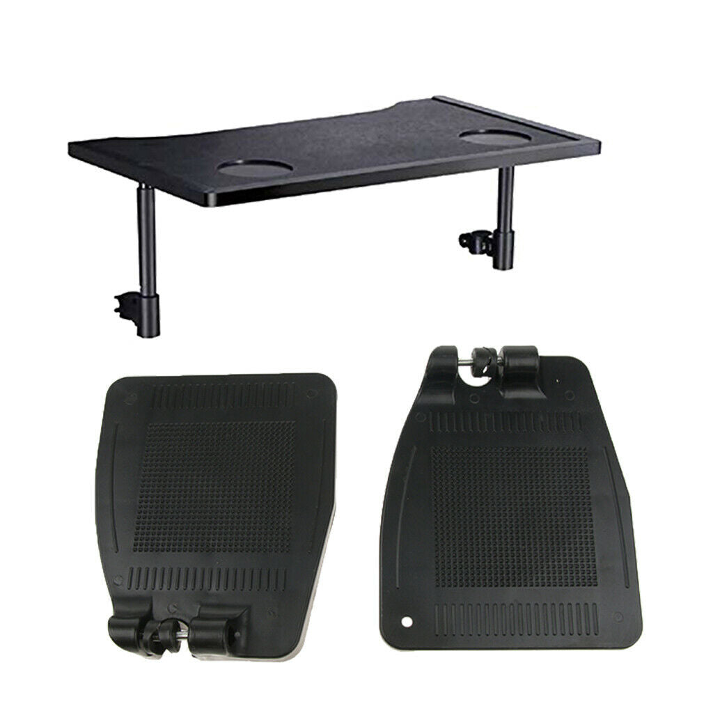 Wheelchair Tray Table with Two Cup Holders+Wheelchair Footrests for Disabled