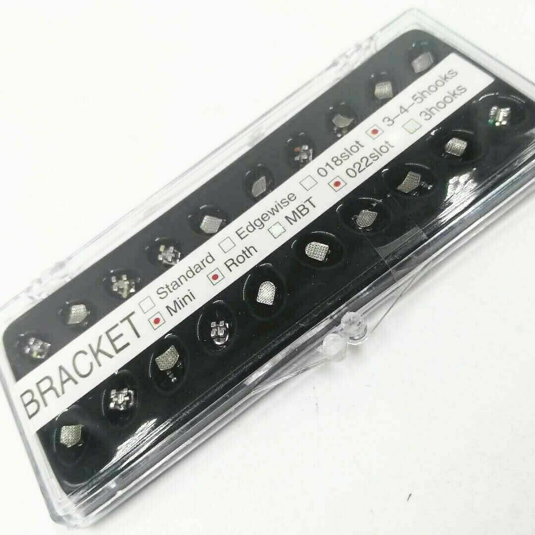 50kits Dental Metal Orthodontic Brackets Braces Mini Roth 022 Slot 345 Hooks
