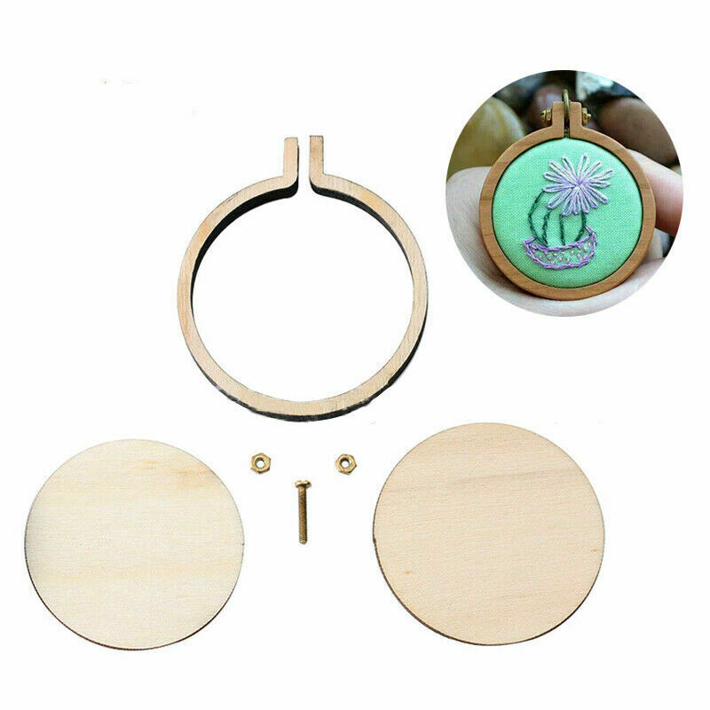 10 Set Mini Embroidery Hoop Ring Wooden Cross Stitch Frame For Hand DIY Crafts