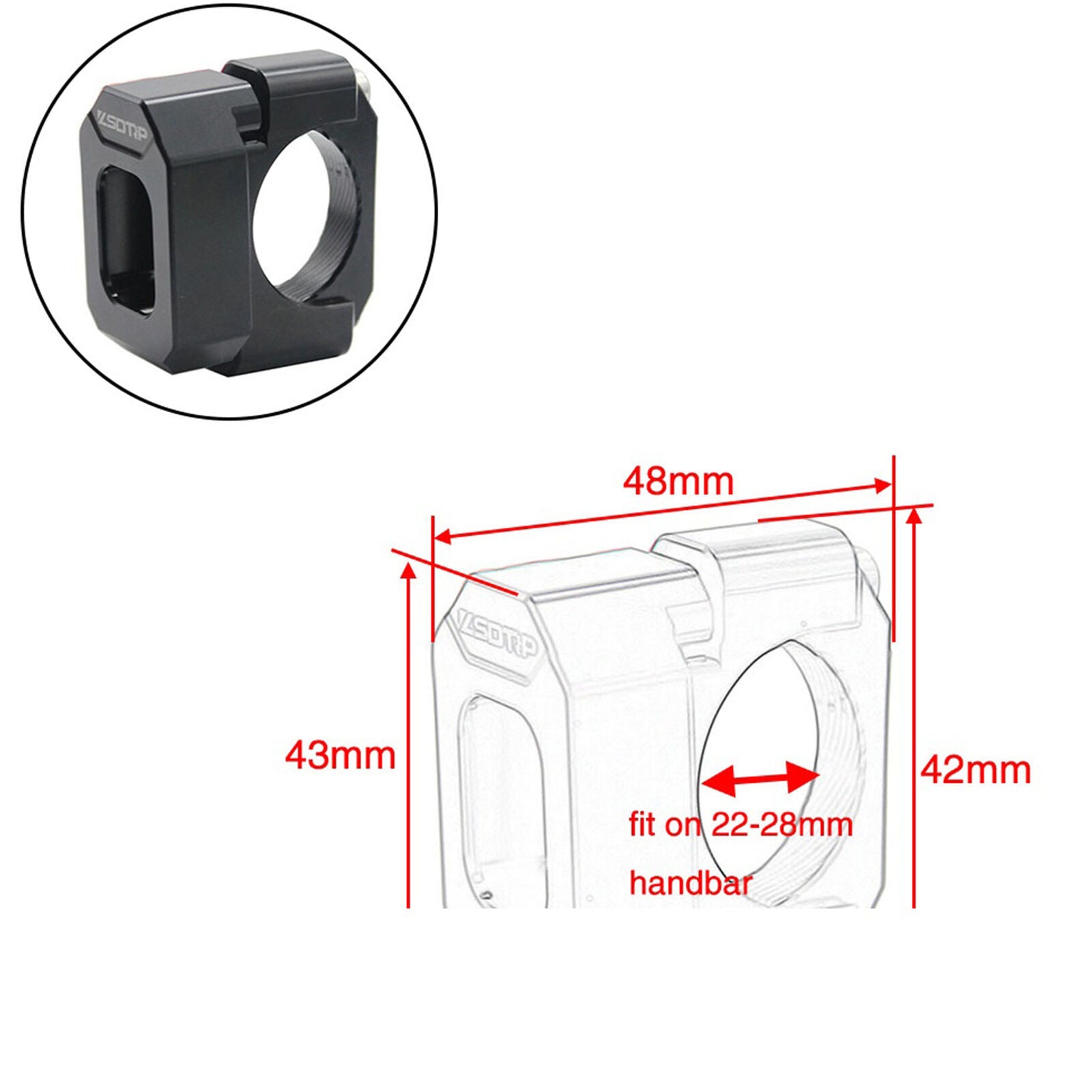 Universal Motorcycle LED Speed Gear Indicator Holder Bracket Black Sale