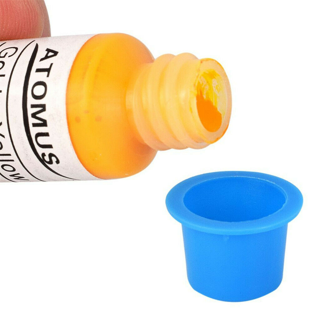 200 Pieces Disposable Plastic Tattoo Cup Pigment Ink Holder Medium Size