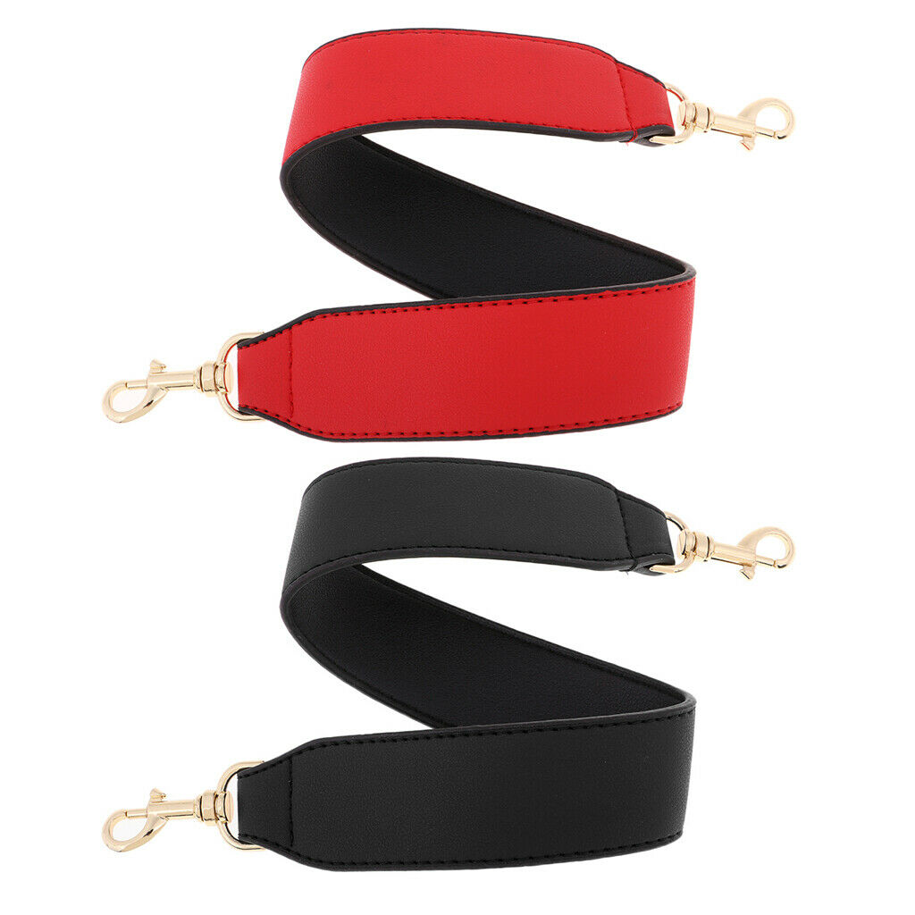 2x Women Wide Shoulder Bag Strap PU Leather Crossbody Bag Handle DIY Bag