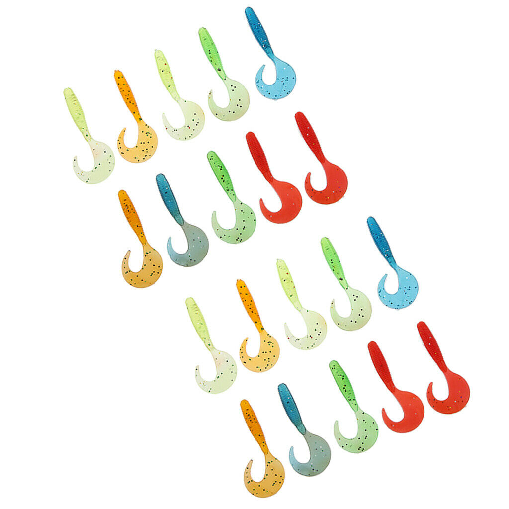 30 pieces maggot soft worm bait micro jig head tackle bait