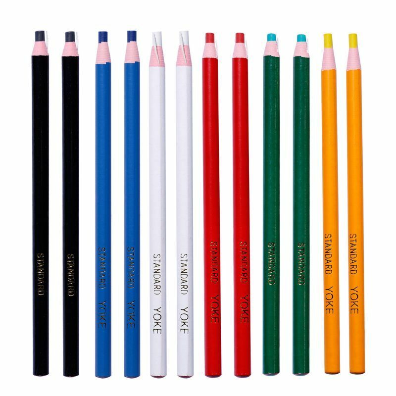 12PCS Peel off Marker Wax Pencil for wood Glass Metal Cloth Wax Crayon EE