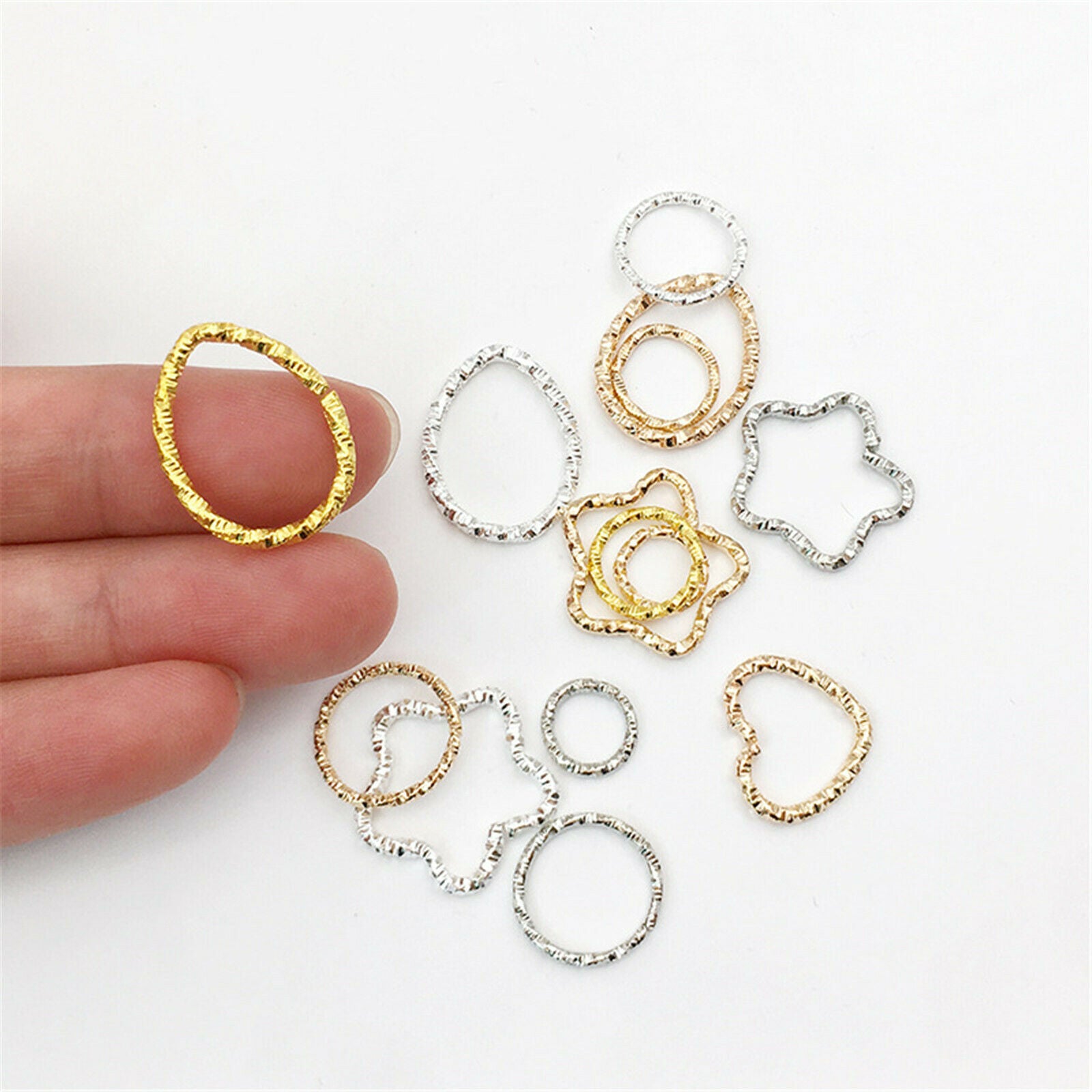 24 Pairs Geometric Hollowed Charms Alloy For Crafts Earring Making Drop Dangles