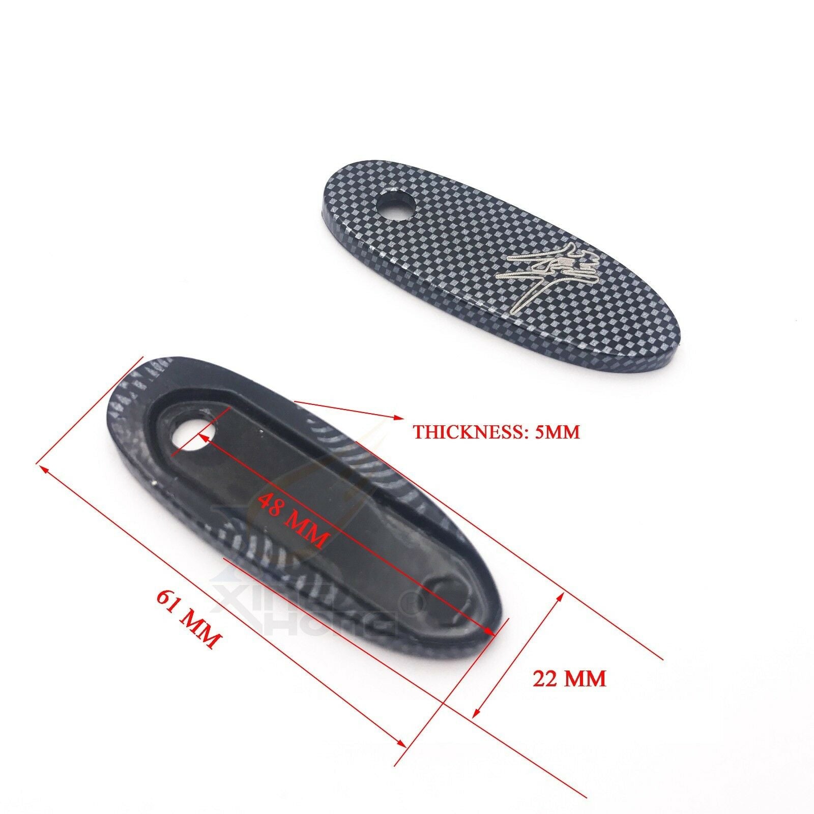Carbon Mirror Block Off Base Plates For 1999-2016 Suzuki Hayabusa Gsx1300R