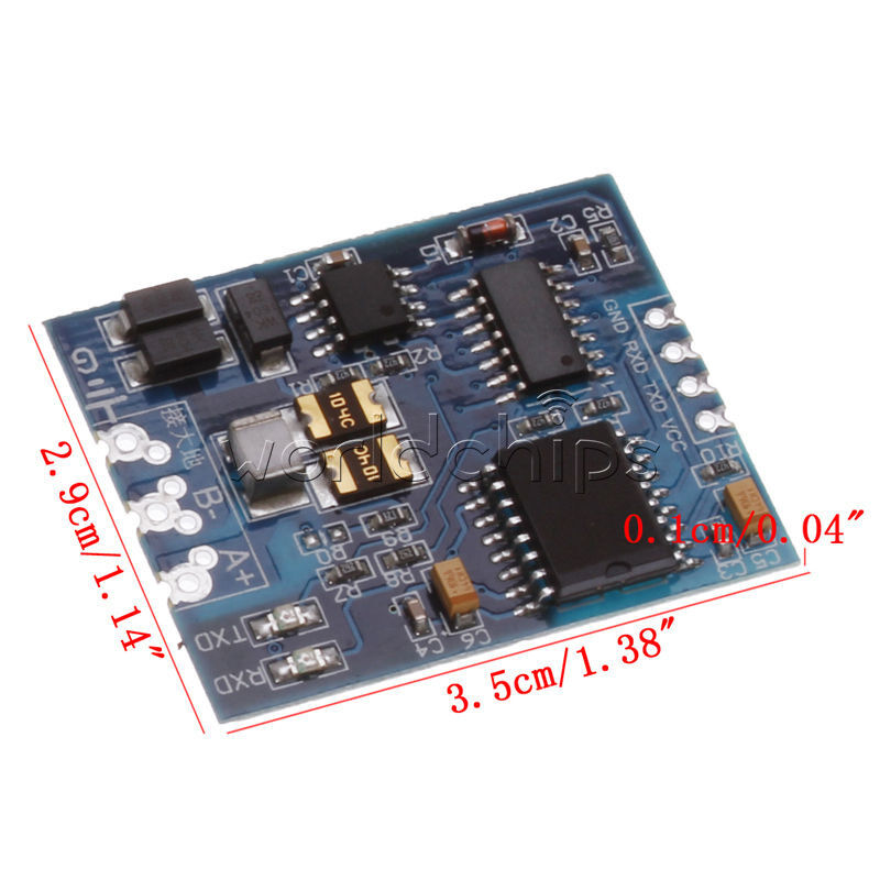 Industrial TTL To RS485 Module RS485 To TTL Serial UART With Isolation 3V-5.5V