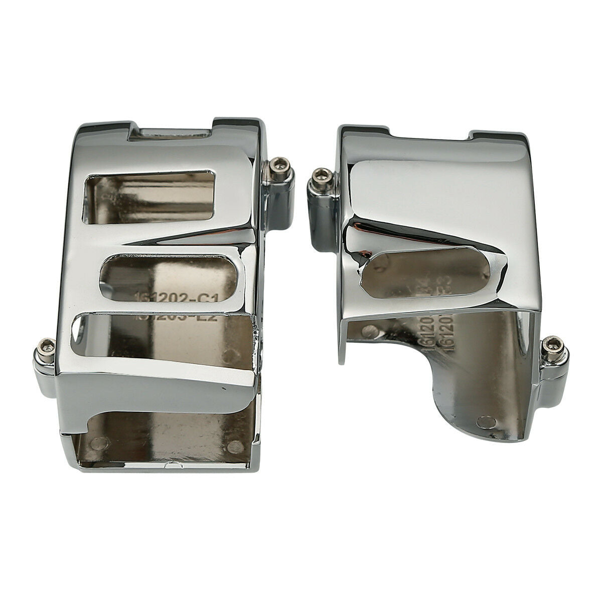 Chrome Switch Housings Cover Fit For Yamaha V-STAR 1100 Classic Silverado Models