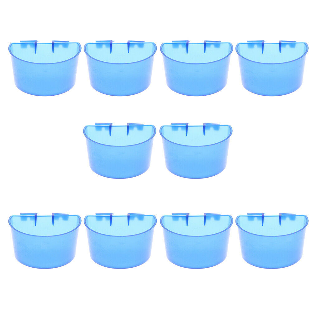 10 Pcs Drinker Cup Hanging Feed & Water Cage Cups for Bird Pigeons Parrot