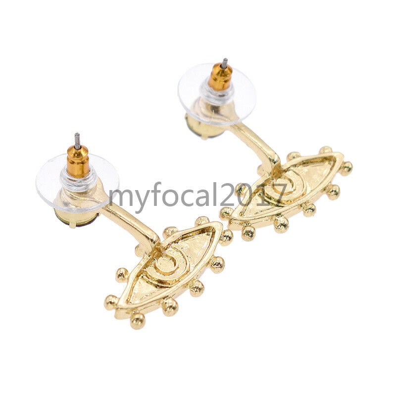 Enamel Earrings Eye Shaped Women Fashion Cute style Jewelry Metal Studs Gift