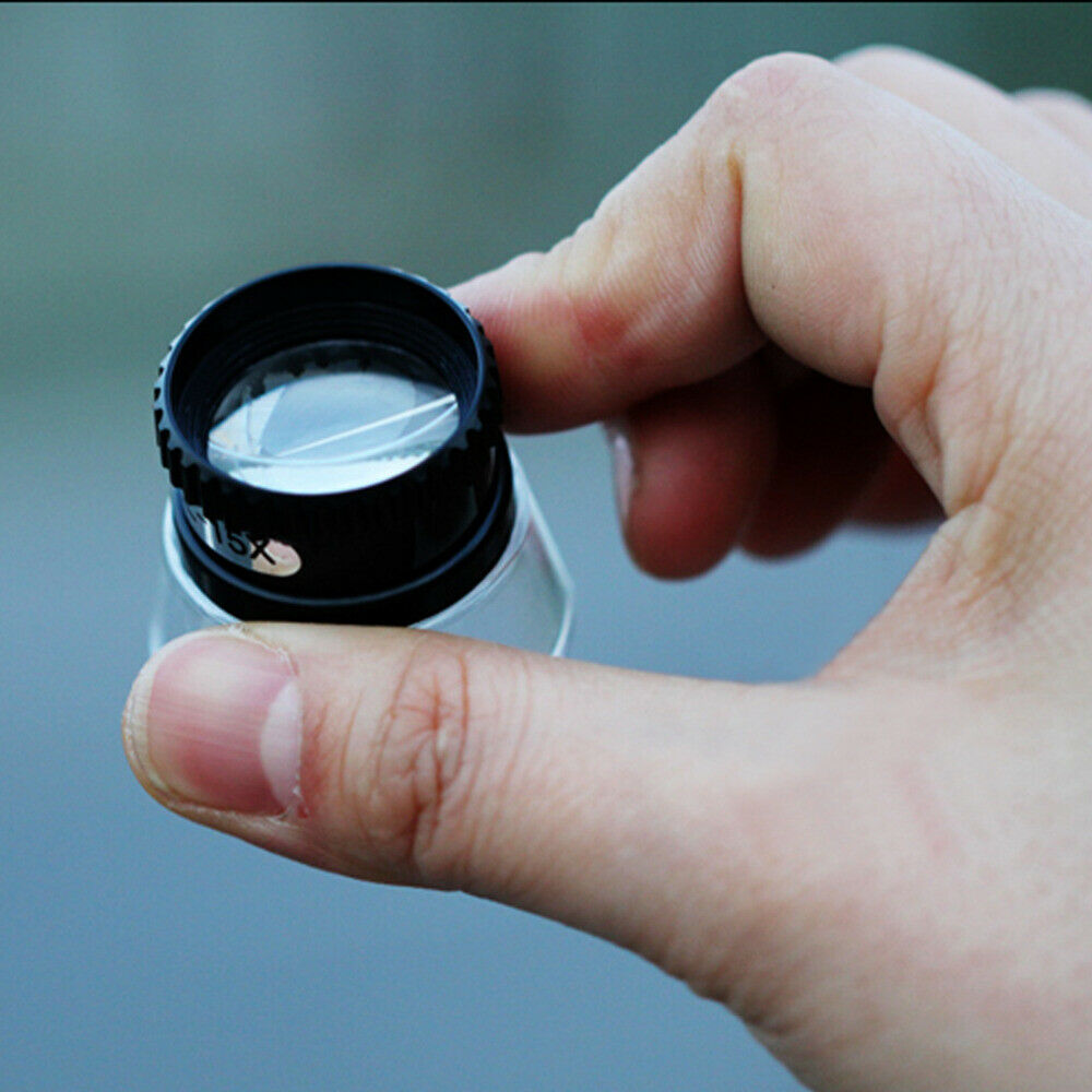 Portable 15X Monocular Magnifying Glass Loupe Lens Jeweler Tool Eye Magnifier