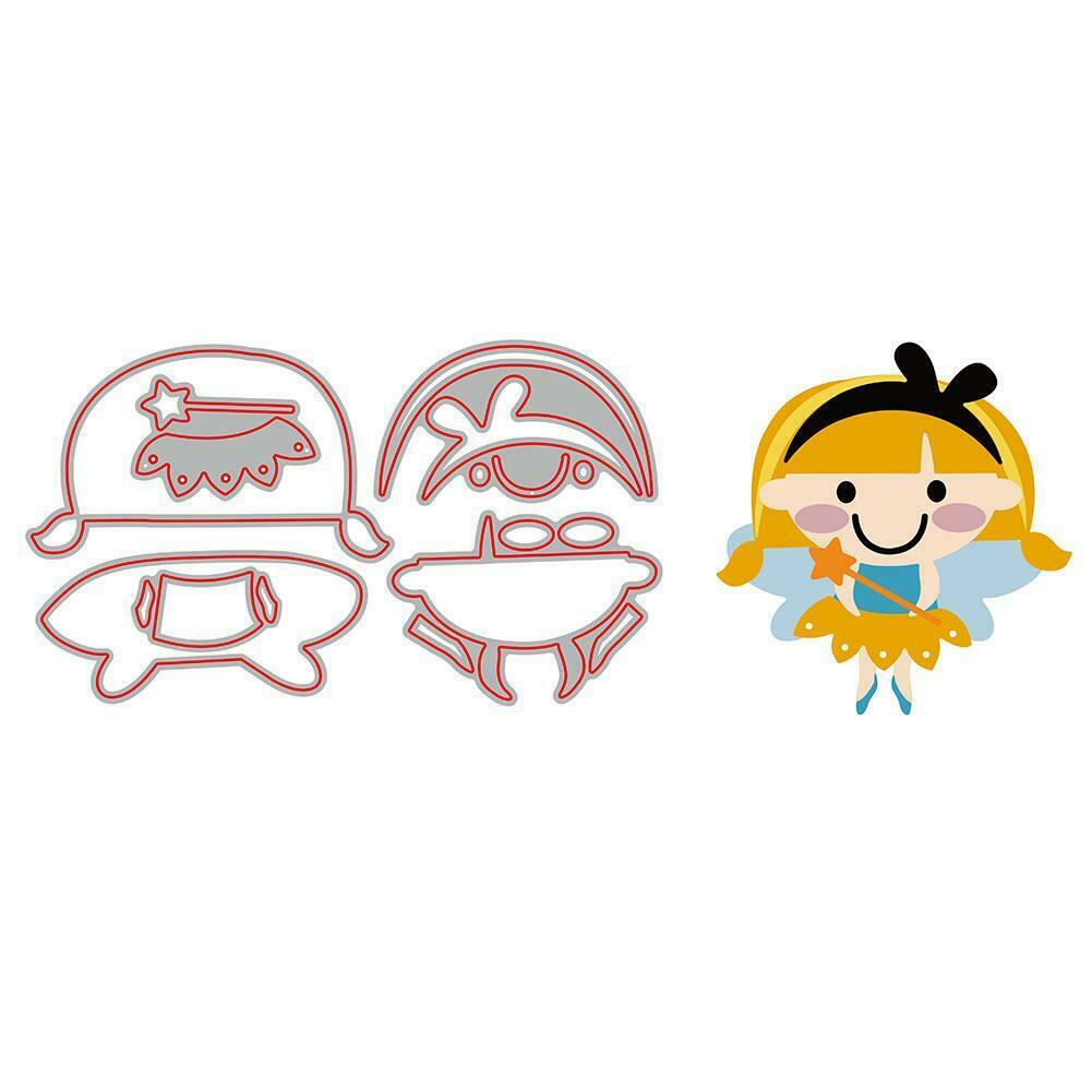 Cute Girl Cutting Dies Stencil DIY Scrapbooking Embossing Template Craft @
