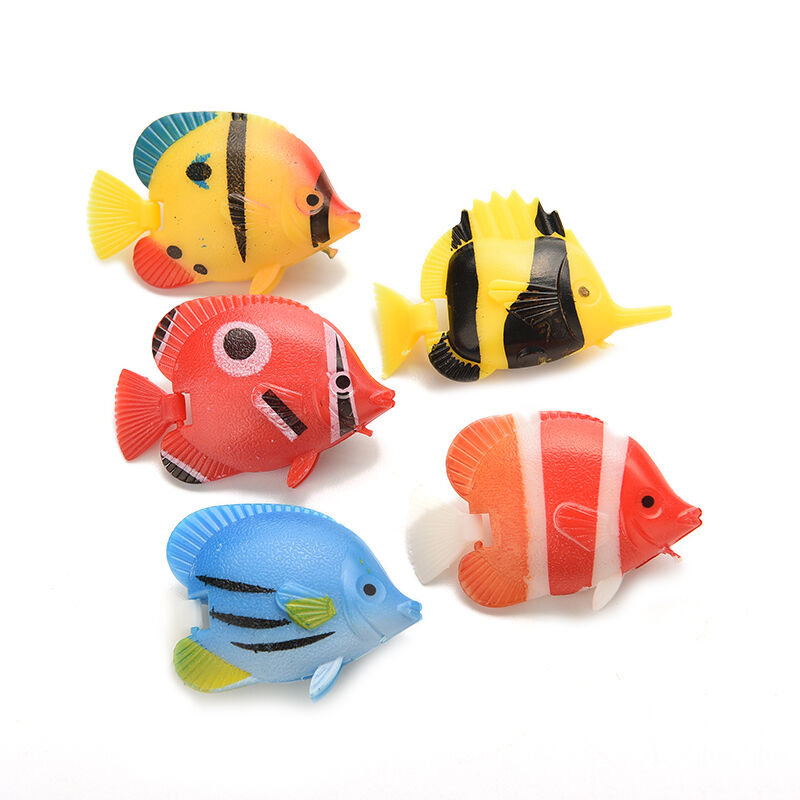 5x Artificial Tropical Fish Floating Moveable Aquarium Fish Tank To.l8