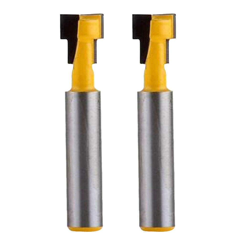 2Pcs Cutter Router Bit for 1/4" Hex  8mm Shank Grooving Milling Cutter