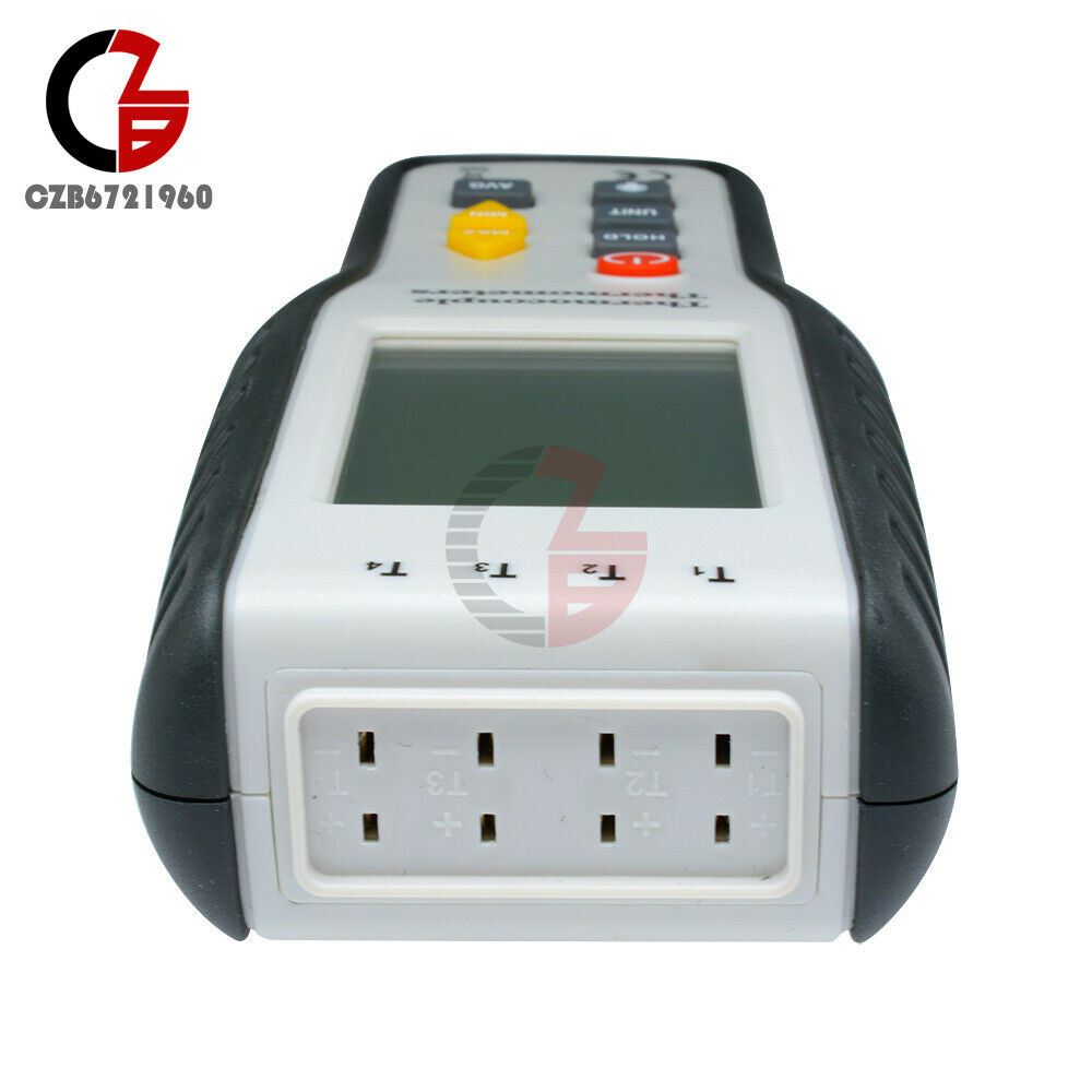 4-Channel K-Type Digital LCD Thermometer Thermocouple Sensor -200~1372°C/2501°F