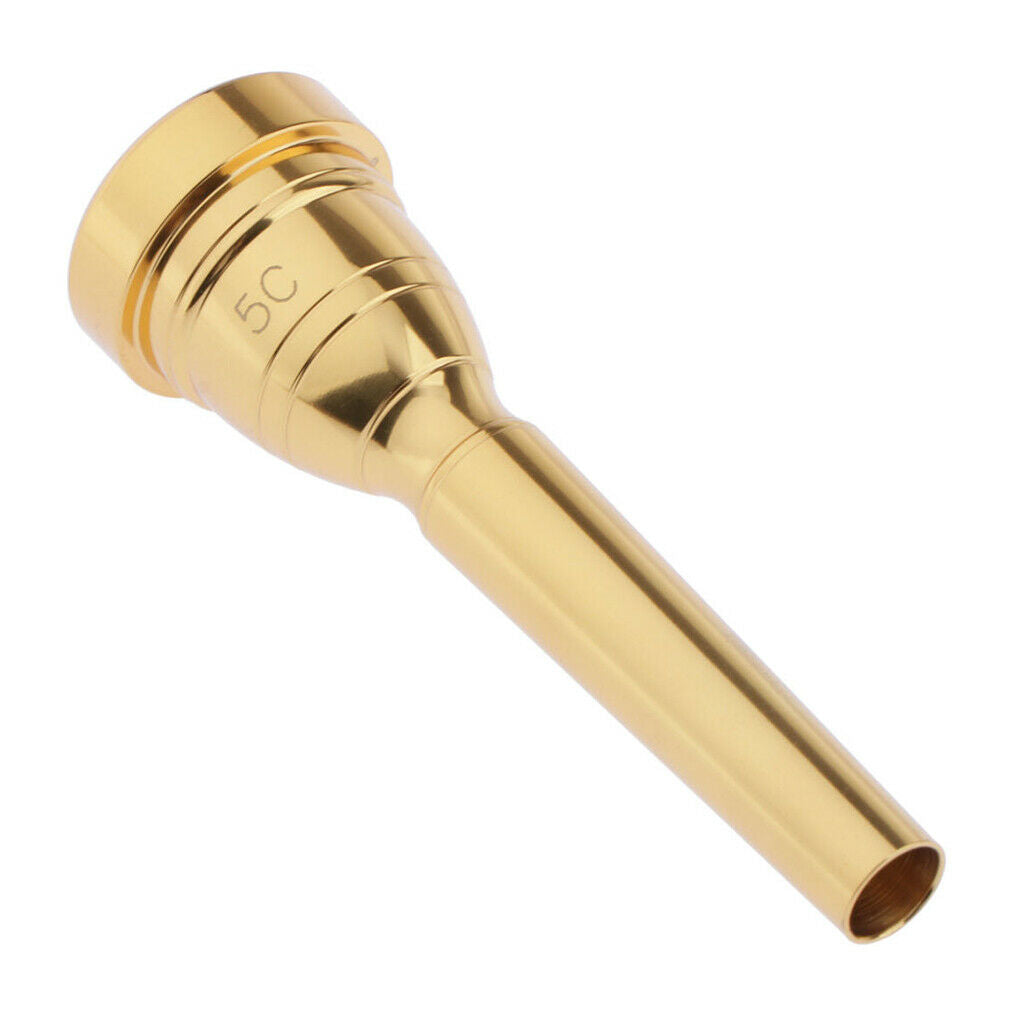 Classical Series Trumpet Mouthpiece 5C Size Brass Golden Heavy Duty