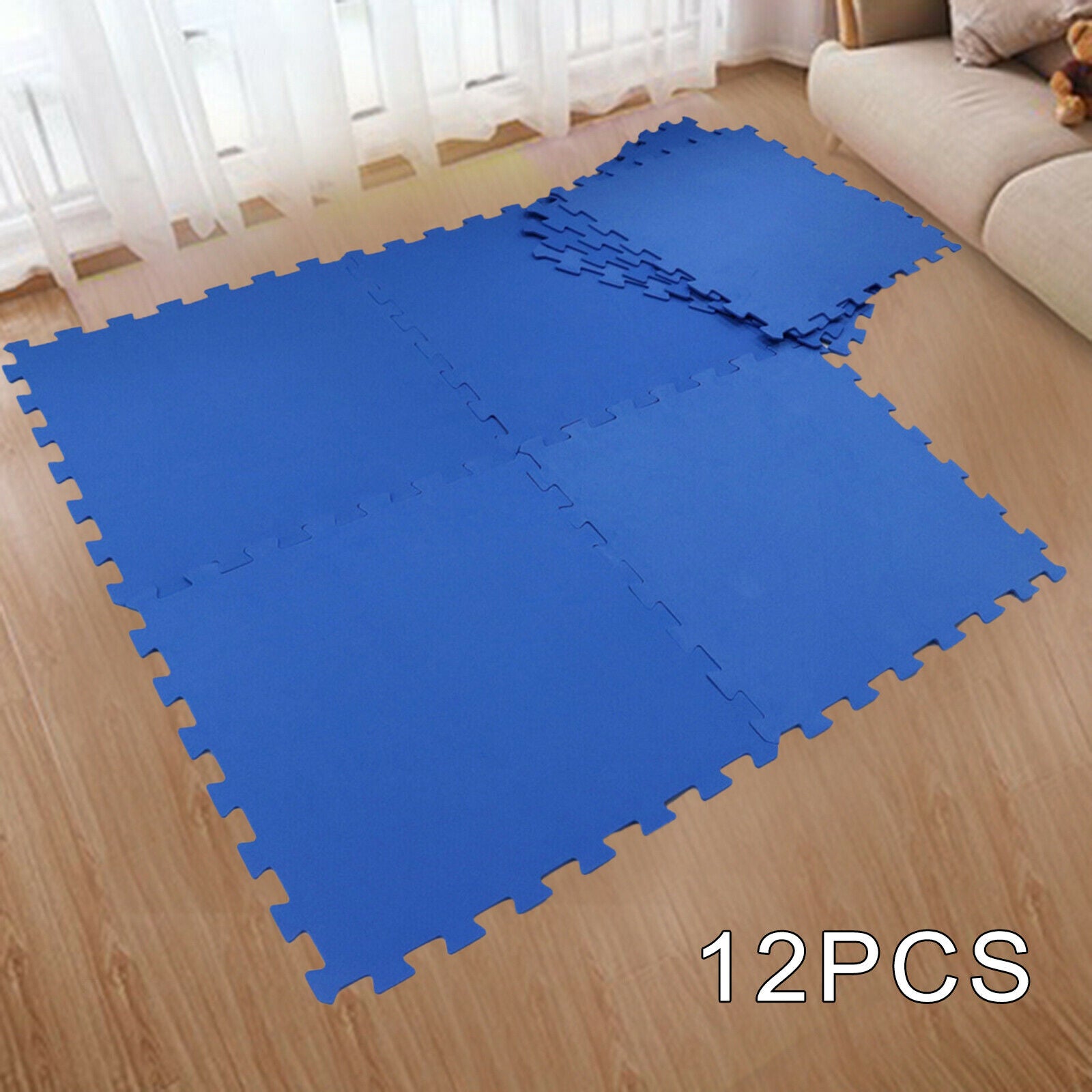 12x Puzzle Mat Soft Comfortable EVA Foam Flooring Padding Tiles Play Mat