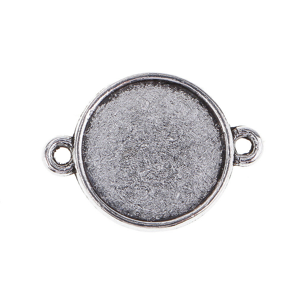 50pcs Blank Bezel Pendants Blanks Base Settings Tray for Jewelry Making 12mm