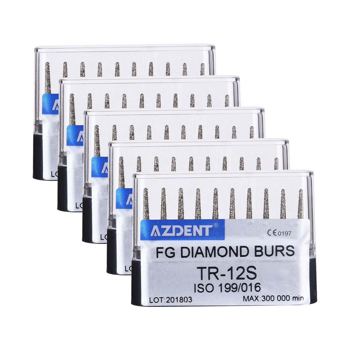 500PCS Dental Diamond Burs Super Coarse Round Head Turbine Handpiece TR-12S